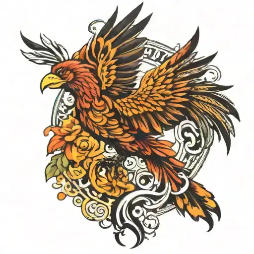 phoenix that flies higher tattoo design idea