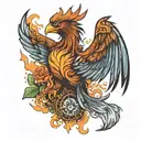 phoenix that flies higher tattoo design idea
