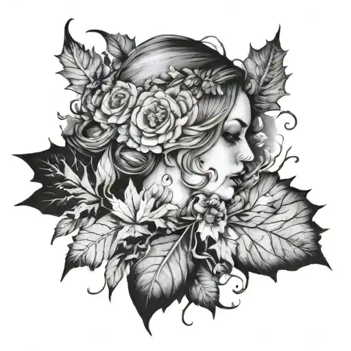 autumn dreamer tattoo design idea