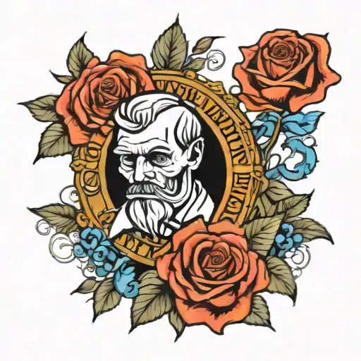 memorium for father that was a truck driver and passed away from cancer tattoo design idea