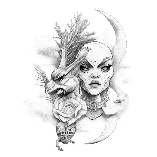 canary islands tattoo design idea