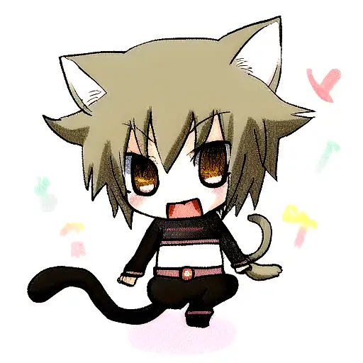 catboy anime  tattoo design idea