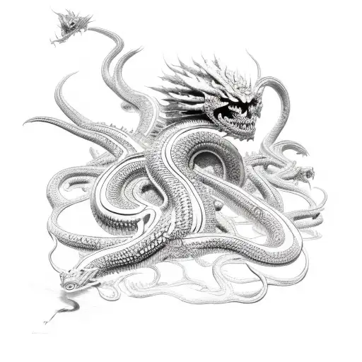 hydra mitologia tattoo design idea