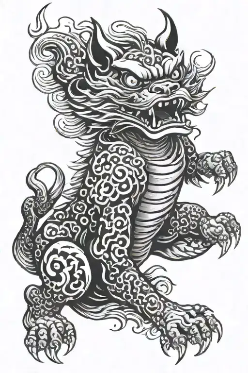 evil fu dog outkune tattoo design idea