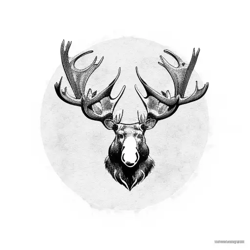 moose antlers  tattoo design idea
