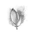 turkey feather tattoo design idea