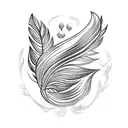 turkey feather tattoo design idea