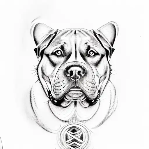 old wizard man in middle, freightliner semi top left, rottweiler face top right, tattoo gun underneatgh tattoo design idea