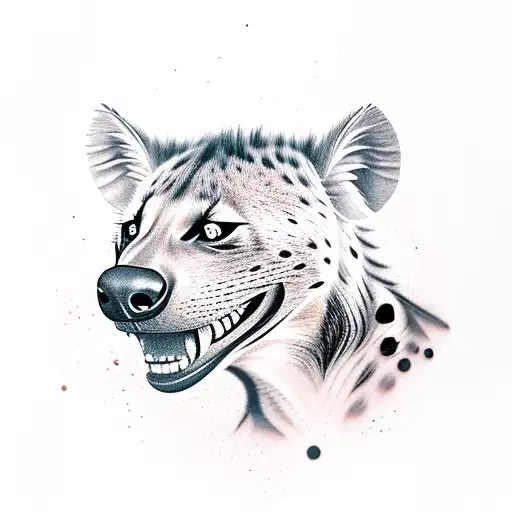 laughing Hyena tattoo design idea