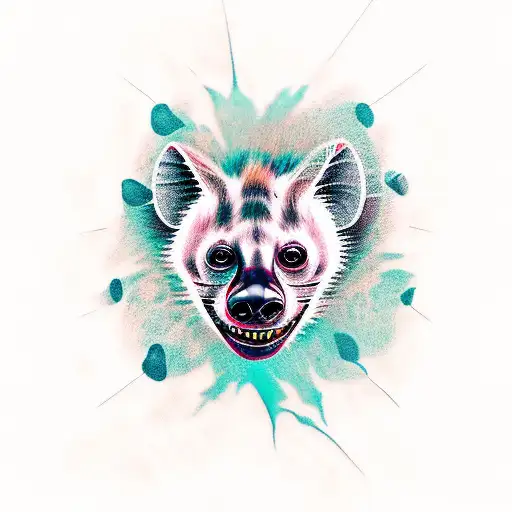 laughing Hyena tattoo design idea