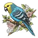 budgie tattoo design idea