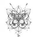 lily with the word remember below it tattoo design idea