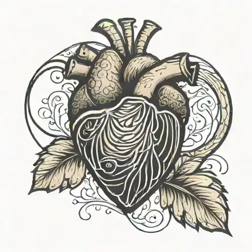 heart made from thumb print  tattoo design idea