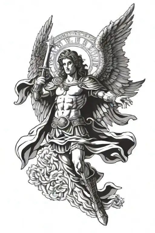 St. Michael the archangel  tattoo design idea