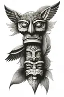 totem pole tattoo design idea