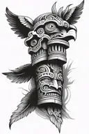 totem pole tattoo design idea