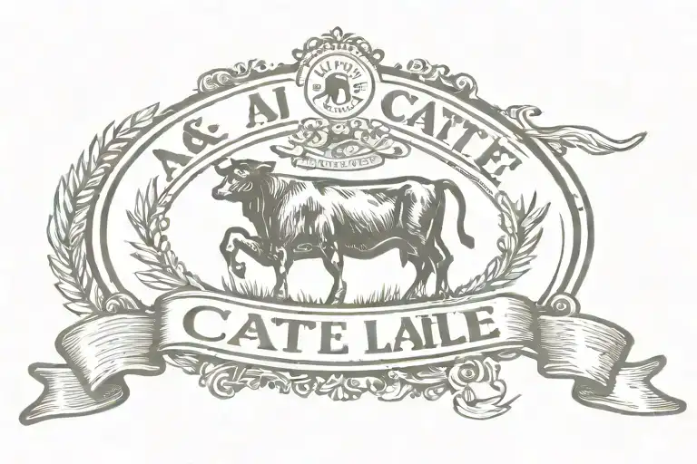 A & J cattle brand tattoo design idea