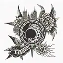 Depeche Mode black celebration  tattoo design idea