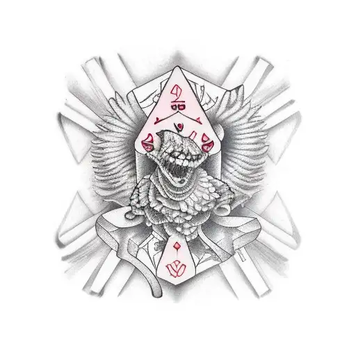 Dice cards tattoo design idea
