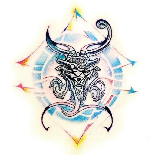 ancient, power, numerology, wealth tattoo design idea