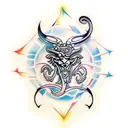 ancient, power, numerology, wealth tattoo design idea