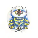 ancient, power, numerology, wealth tattoo design idea
