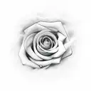 clouds rose catholic bonzai tattoo design idea