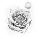 clouds rose catholic bonzai tattoo design idea