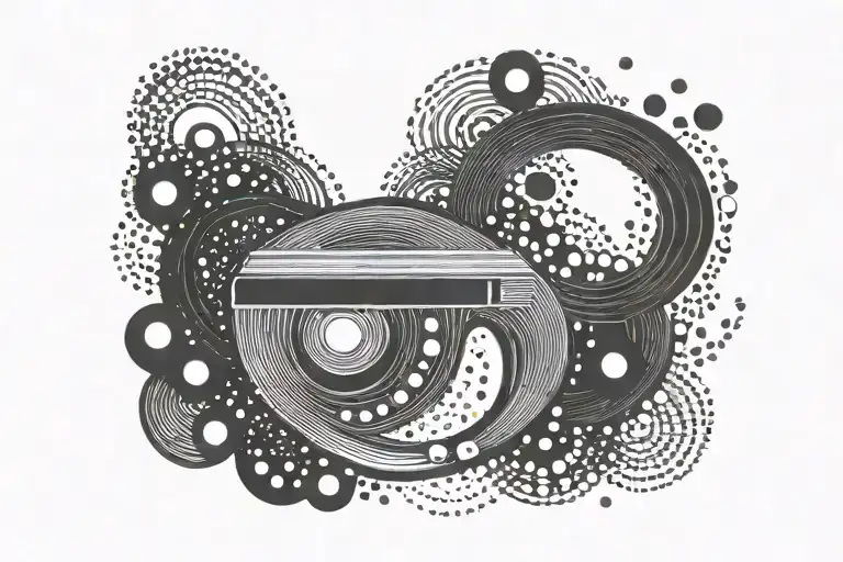 sound signal strip tattoo design idea