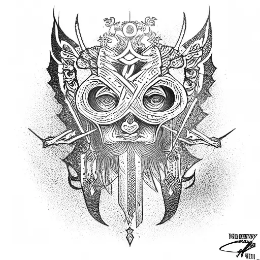 slavic pagan idol tattoo design idea