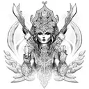 slavic pagan idol tattoo design idea