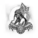 slavic pagan idol tattoo design idea