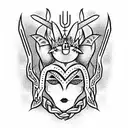 slavic pagan idol tattoo design idea