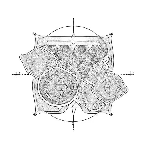 empty honey comb patches  tattoo design idea