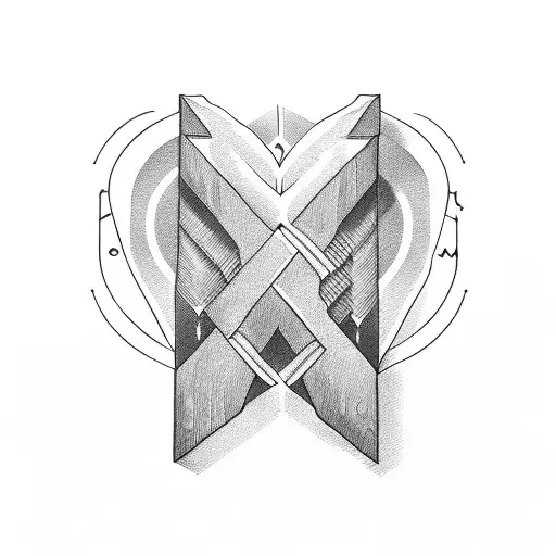 letters m j with a heart tattoo design idea