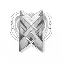 letters m j with a heart tattoo design idea