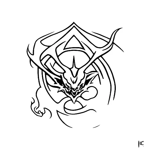 magic the gathering simbolos rodenado um dragao de d&d tattoo design idea