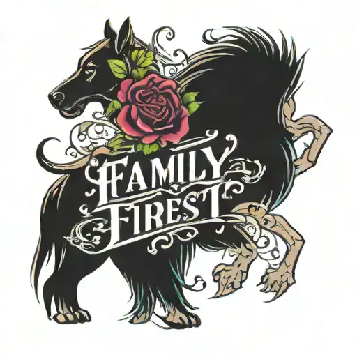 family first names tattoo design idea