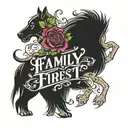 family first names tattoo design idea