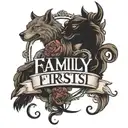 family first names tattoo design idea