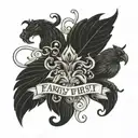family first names tattoo design idea
