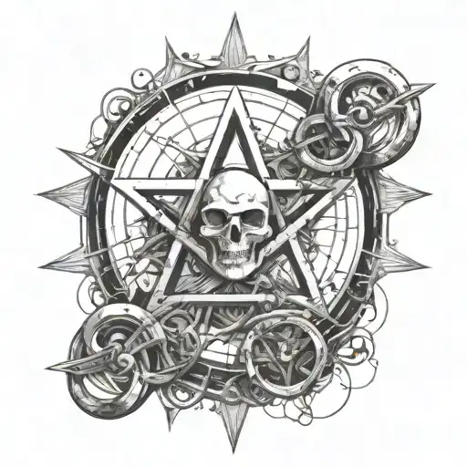 bdsm symbol combined tattoo design idea