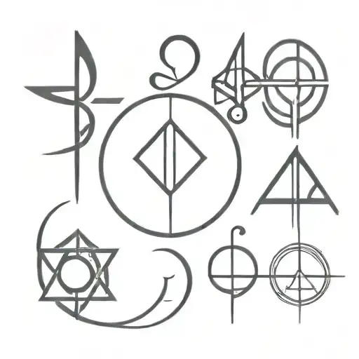 bdsm symbol combined tattoo design idea