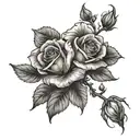 blessed with rose vine tattoo design idea