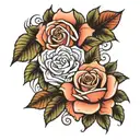 blessed with rose vine tattoo design idea