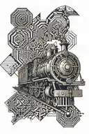 train tattoo design idea