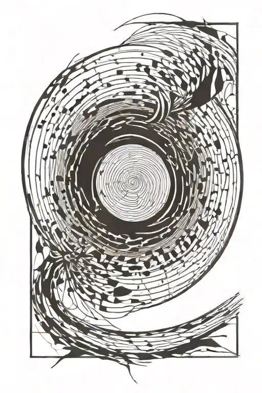 pulse line running track tattoo design idea