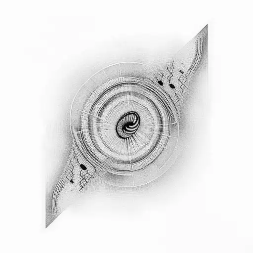 Sound waves transforming into musical notes tattoo design idea