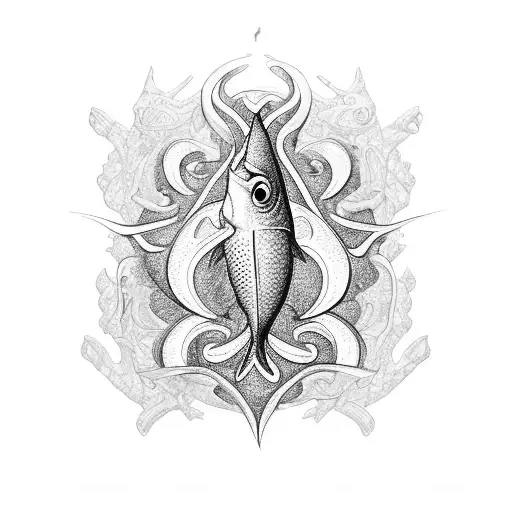 The letters "KEIRA" arranged in this order create the shape of a fish tattoo design idea