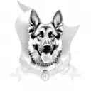 german shepherd rubio tattoo design idea